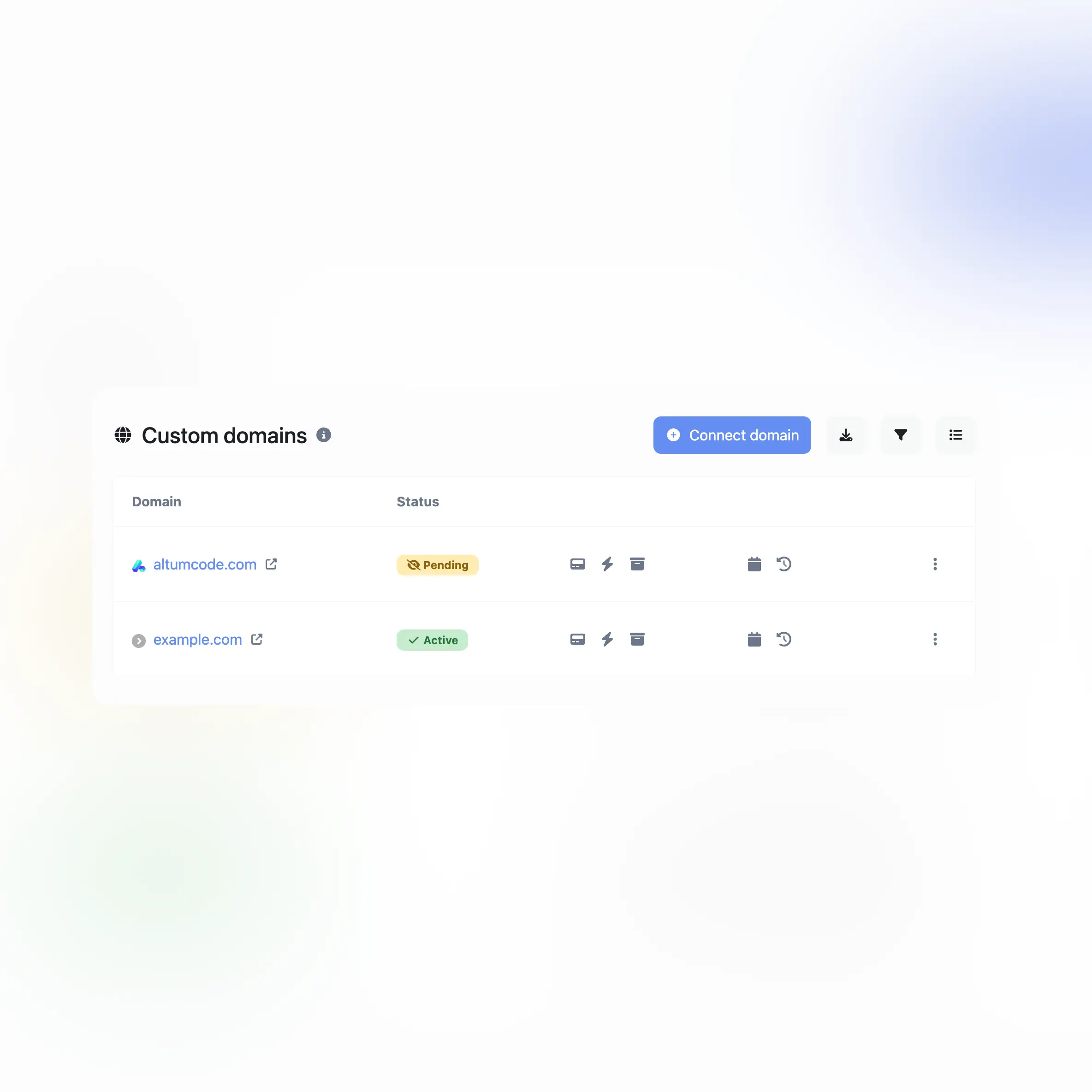 Denetimler için uygulama özel alanlar özelliğinin ekran görüntüsü